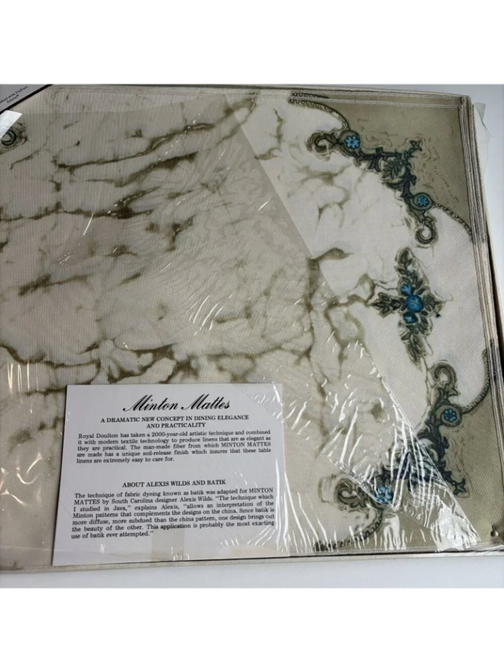 VTG Royal Doulton Minton Mattes Placemats Batik Grasmere Alexis Wilds Set Of 4